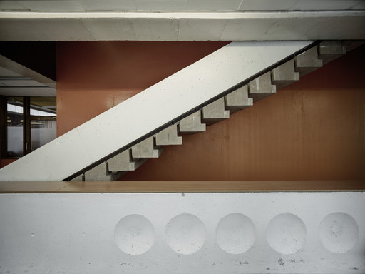 Valentin Jeck, Stanko Kristl. Diagnostic and Therapeutic Wing of the University Medical Center, Ljubljana, Slovenia (Interior view of staircase, 2016). 2016