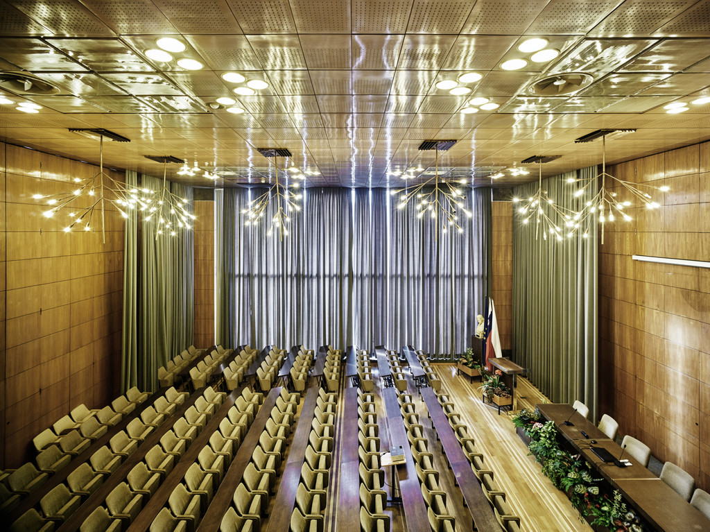 Council Assembly Building, Kranj, Slovenia (Interior view of auditorium, 2016)