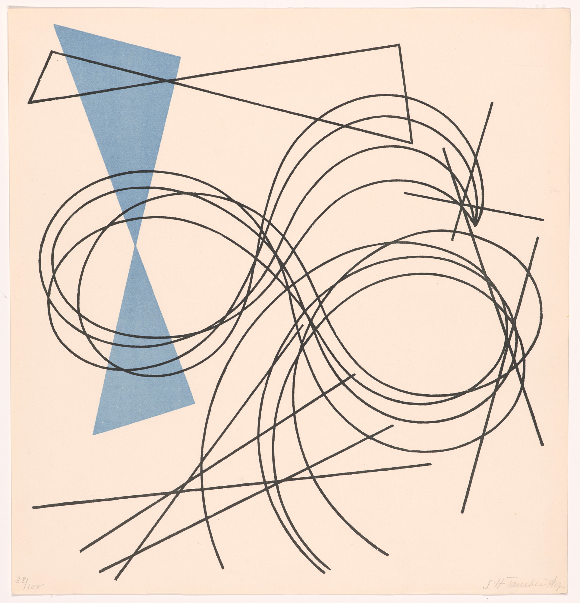 Sophie Taeuber-Arp. Plate (folio 15) from 5 Constructionen + 5 Compositionen