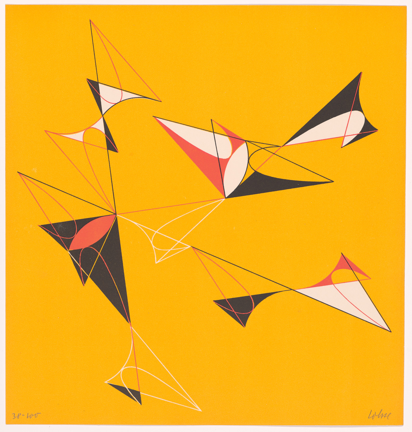 Richard Paul Lohse. Plate (folio 9) from 5 Constructionen + 5 Compositionen. 1941