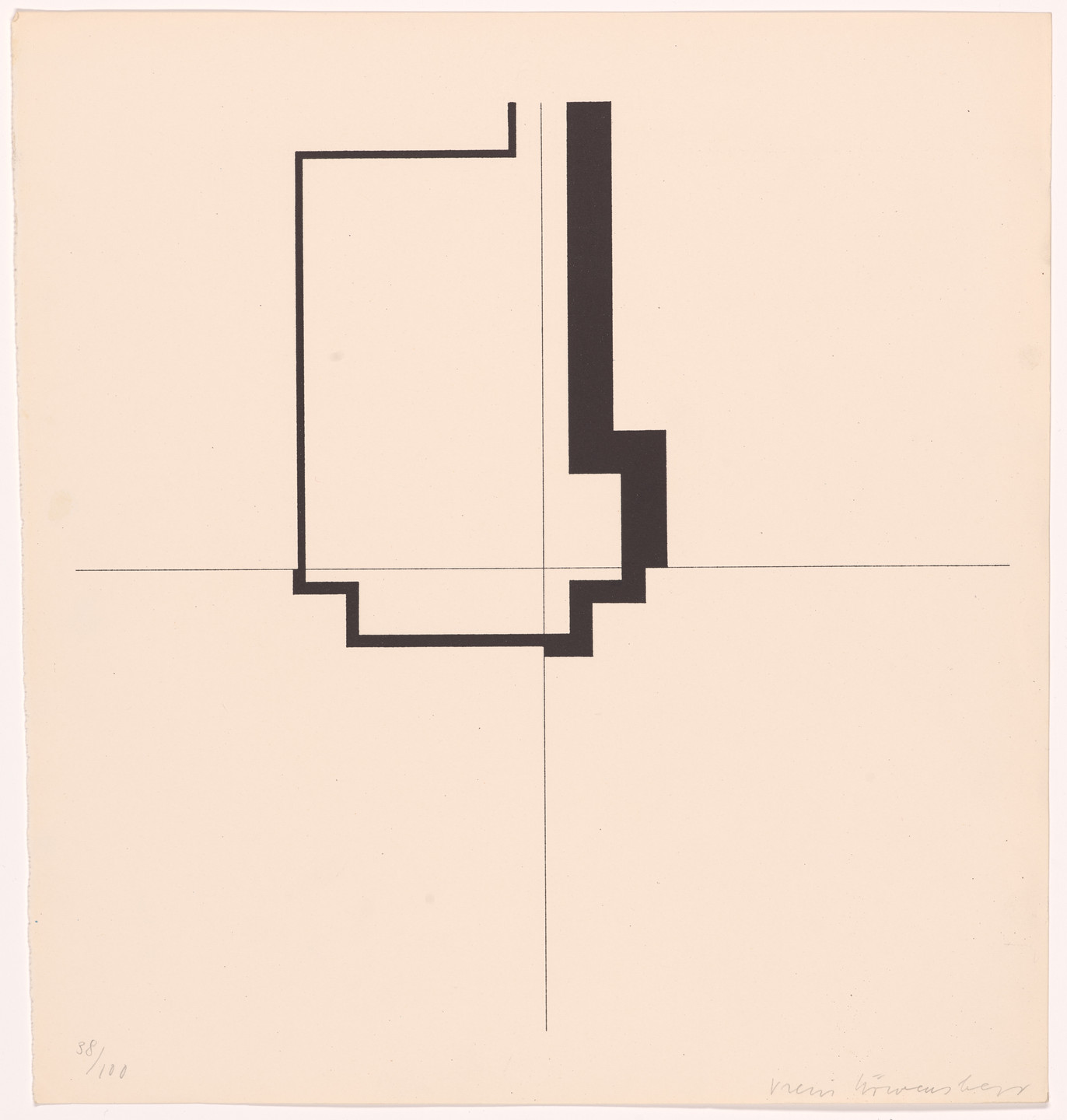 Vreni Löwensberg. Plate (folio 10) from 5 Constructionen + 5 Compositionen. 1941