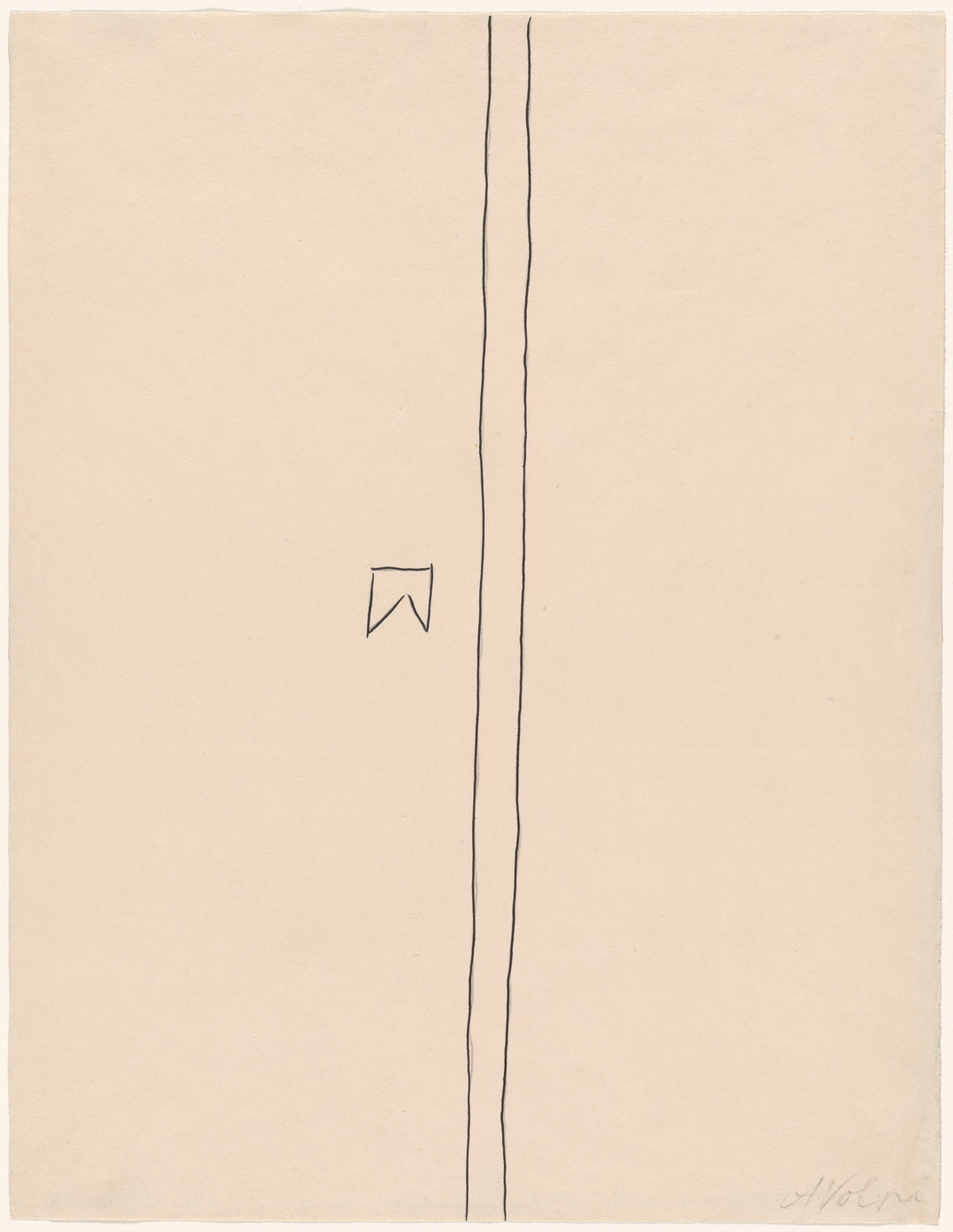 Alfredo Volpi. Study with Flag and Pole. 1950-59