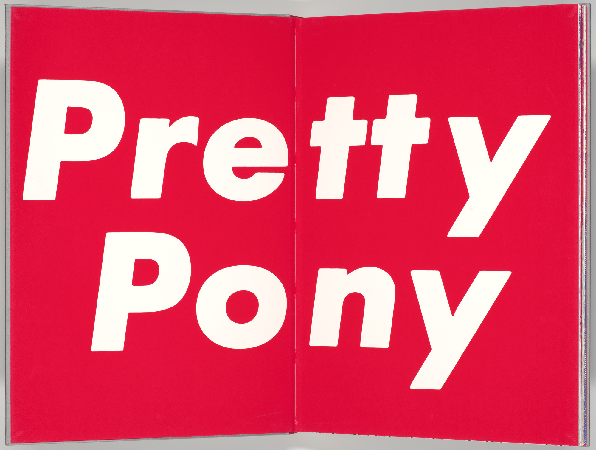 Barbara Kruger. Double page plate (folios 1 verso and 2) from My Pretty Pony