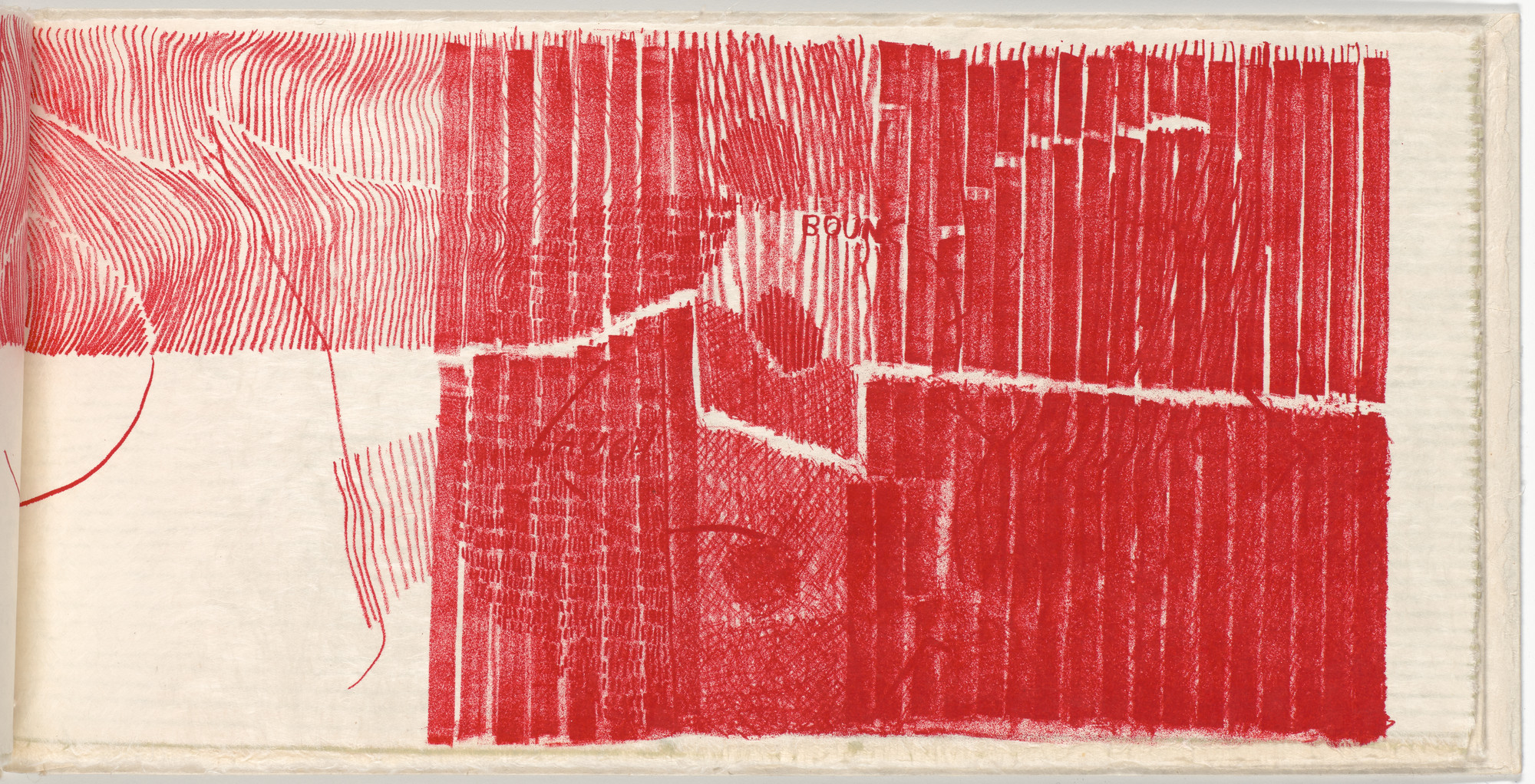 Gego (Gertrud Goldschmidt). Lines XI (folio 8) from Lines. 1966