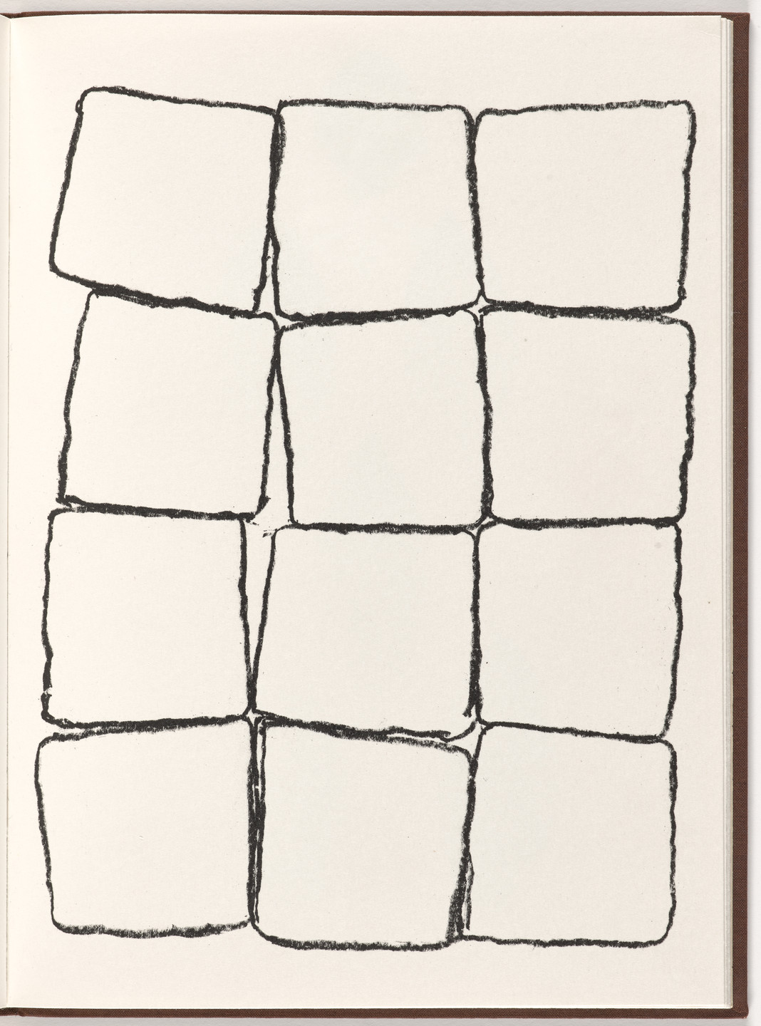 Carl Andre, Ana Mendieta. Plate (folio 21) from Pietre Foglie. 1984