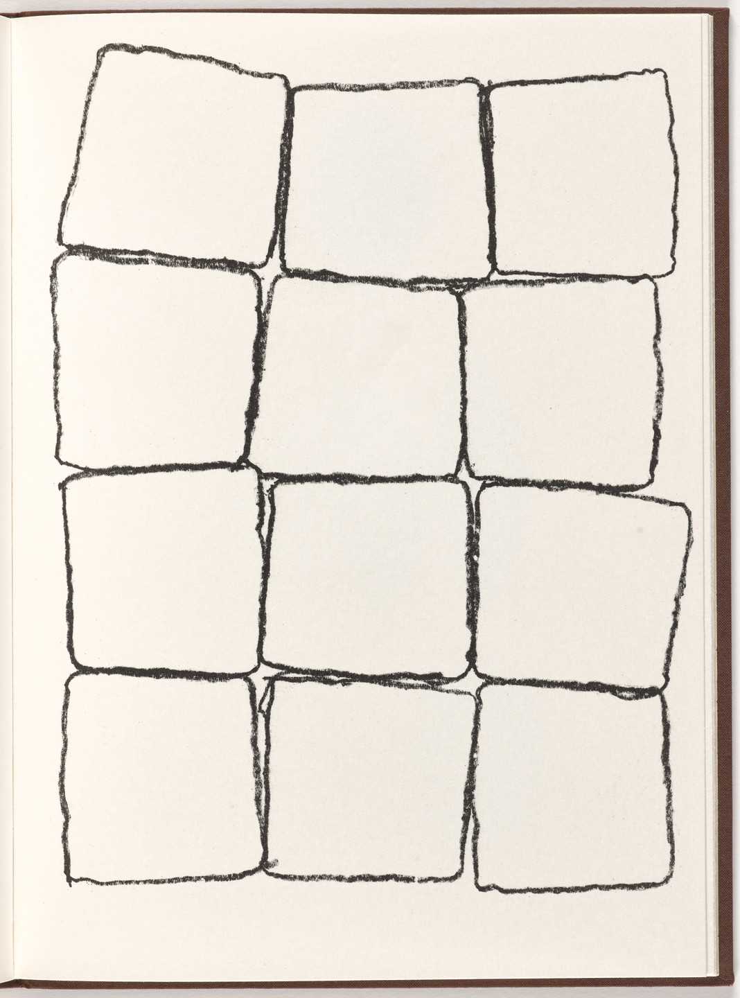 Carl Andre, Ana Mendieta. Plate (folio 23) from Pietre Foglie. 1984