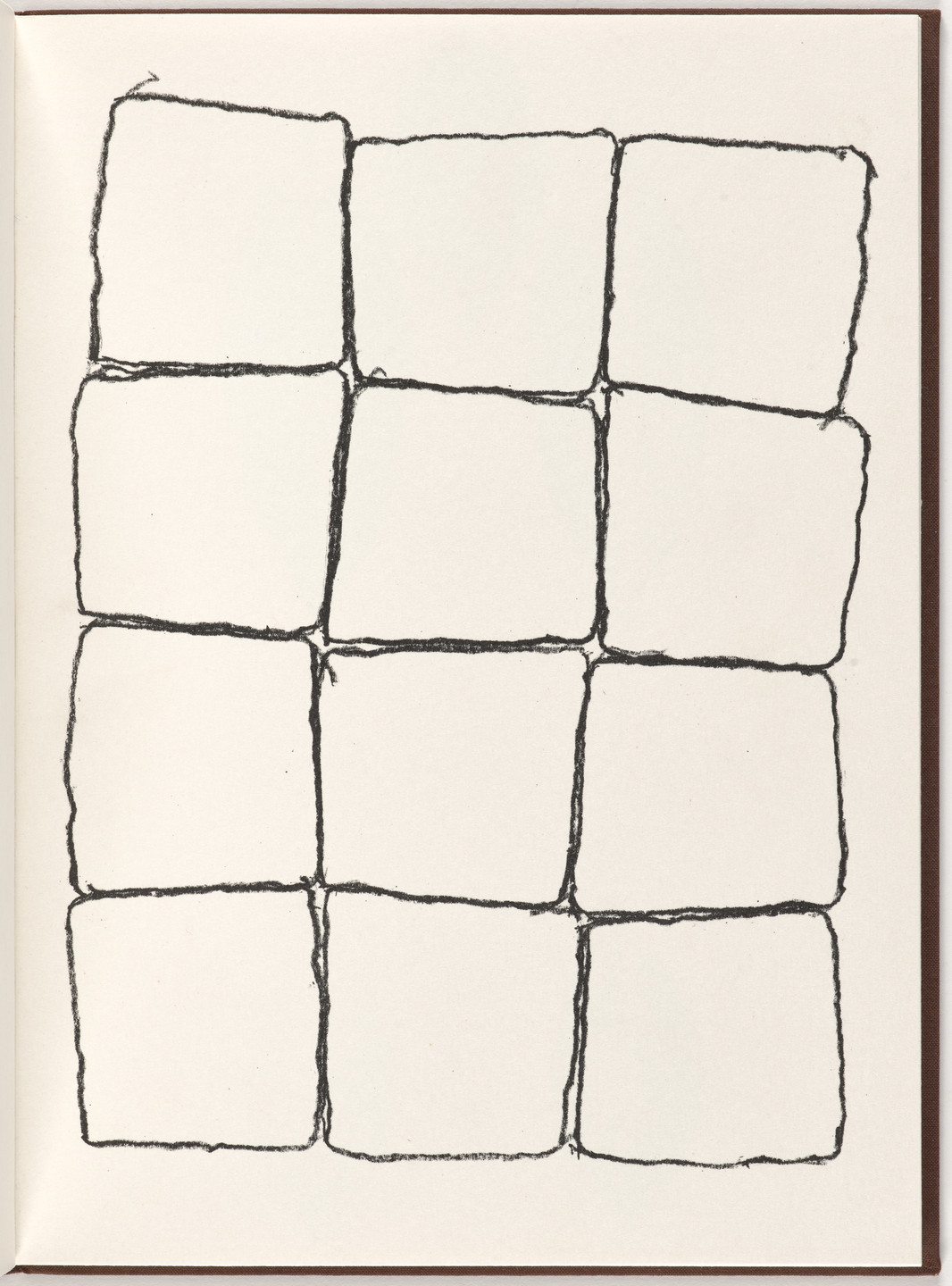 Carl Andre, Ana Mendieta. Plate (folio 11) from Pietre Foglie. 1984