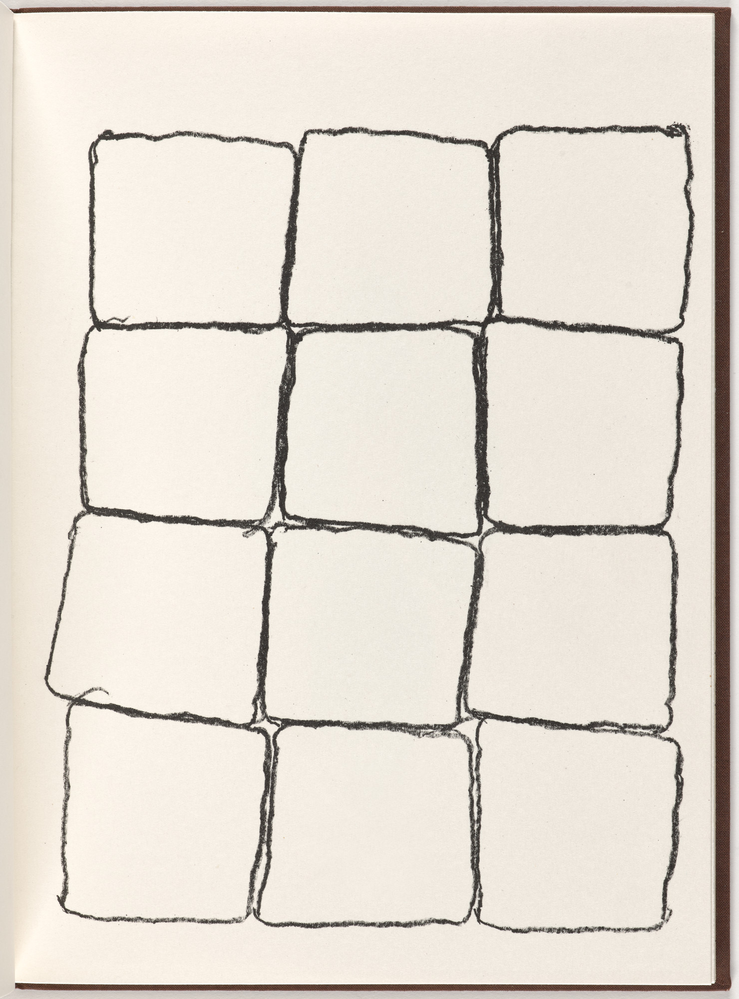 Carl Andre, Ana Mendieta. Plate (folio 13) from Pietre Foglie
