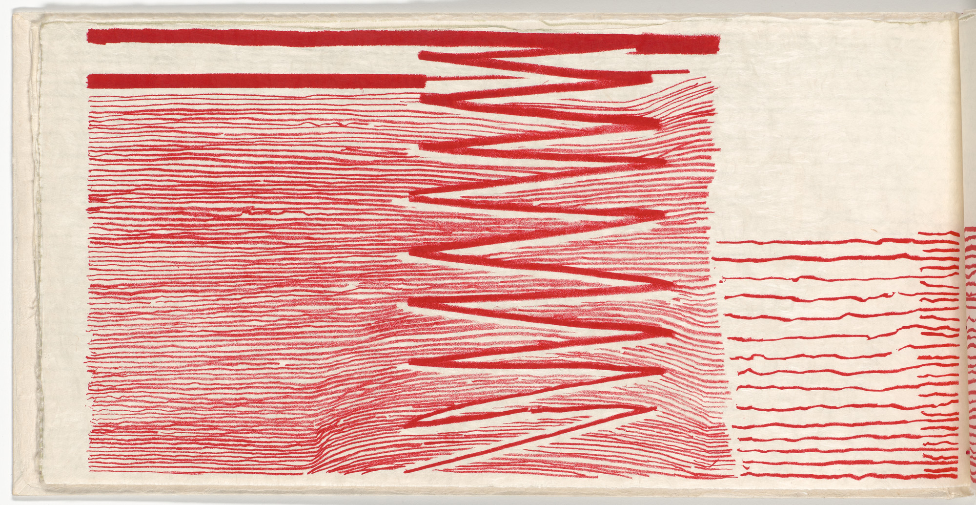 Gego (Gertrud Goldschmidt). Lines VI (folio 5 verso) from Lines. 1966
