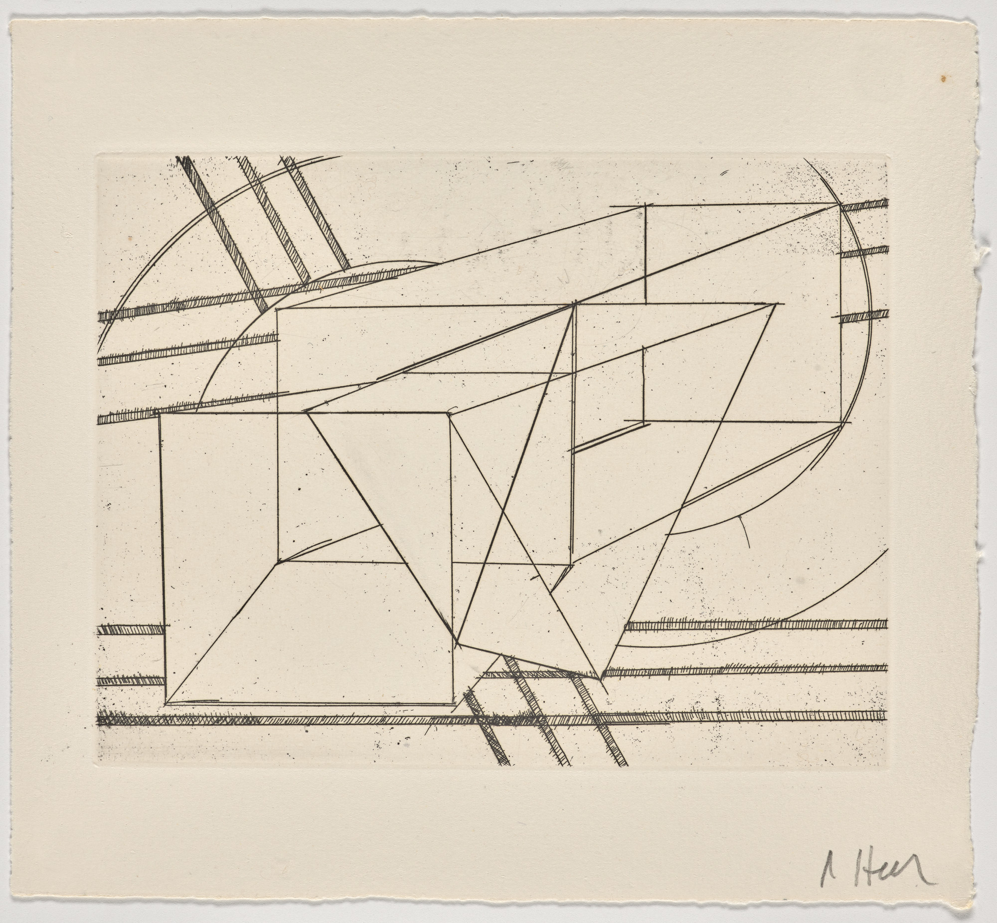 Al Held. Duplicate of plate from page 27 (supplementary suite, plate 4) from Der Philosoph (The Philosopher)