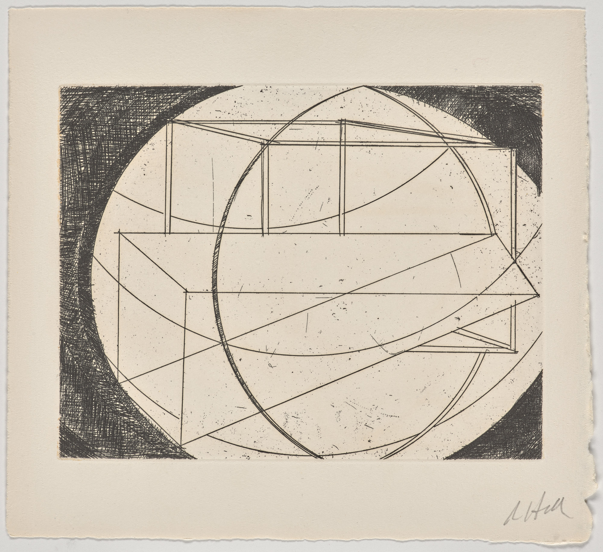 Al Held. Duplicate of plate from page 33 (supplementary suite, plate 5) from Der Philosoph (The Philosopher)