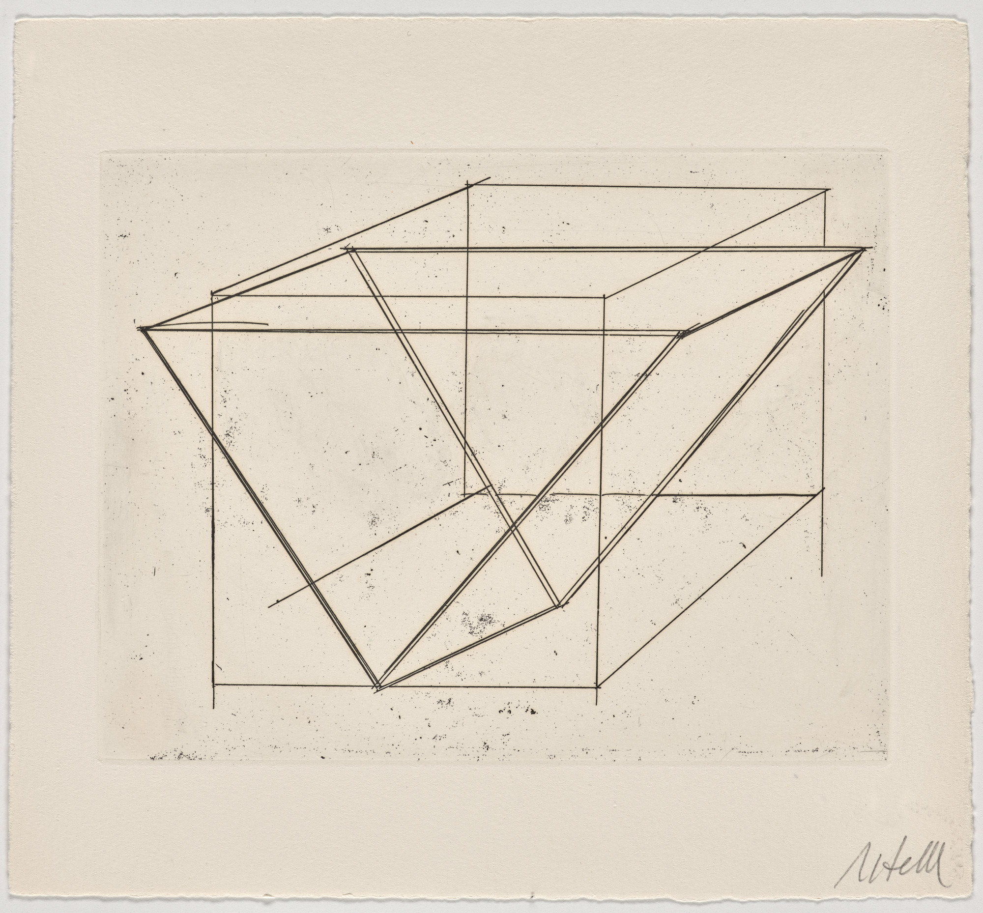 Al Held. Duplicate of plate from page 13 (supplementary suite, plate 1) from Der Philosoph (The Philosopher)