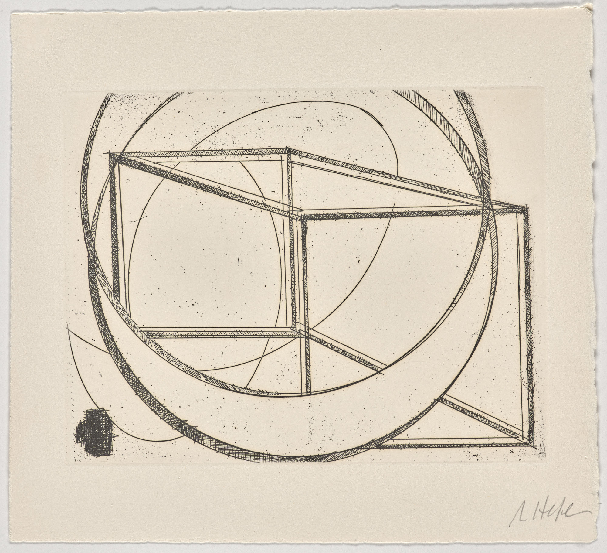 Al Held. Duplicate of plate from page 21 (supplementary suite, plate 2) from Der Philosoph (The Philosopher)