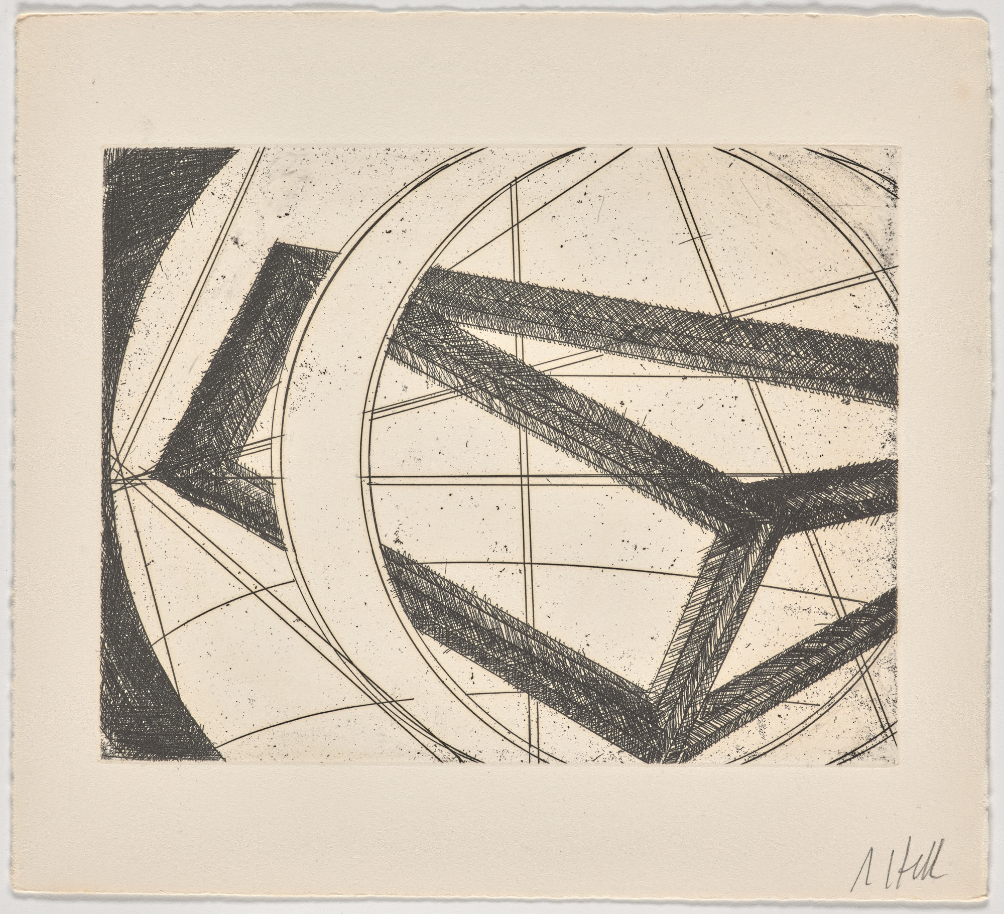 Al Held. Duplicate of plate from page 23 (supplementary suite, plate 3) from Der Philosoph (The Philosopher)