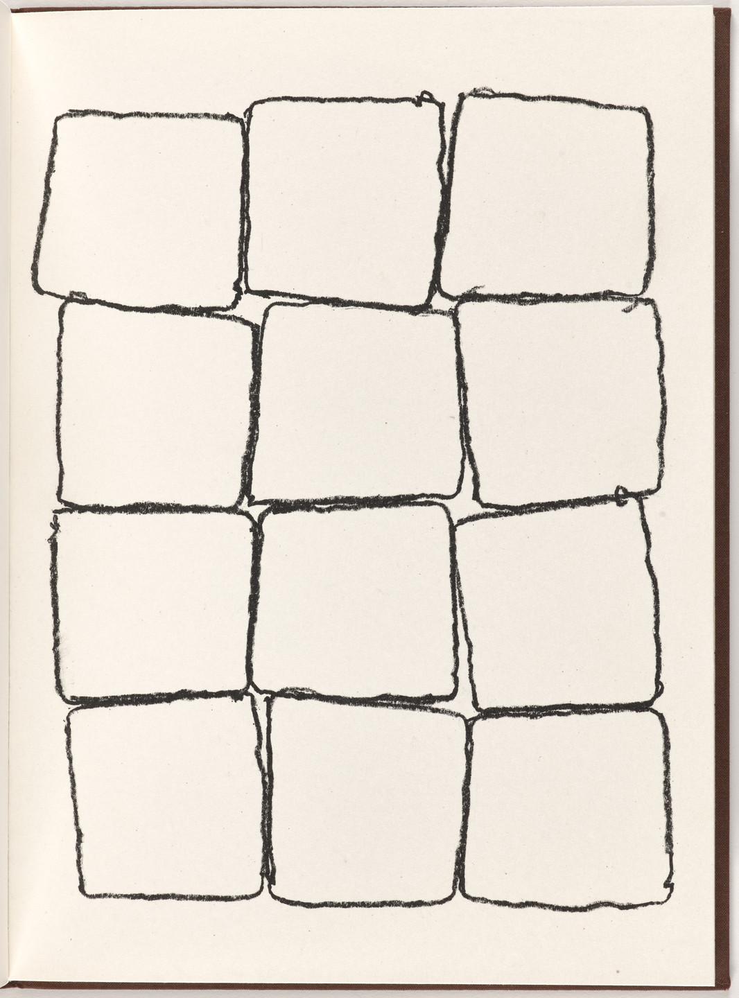 Carl Andre, Ana Mendieta. Plate (folio 15) from Pietre Foglie. 1984