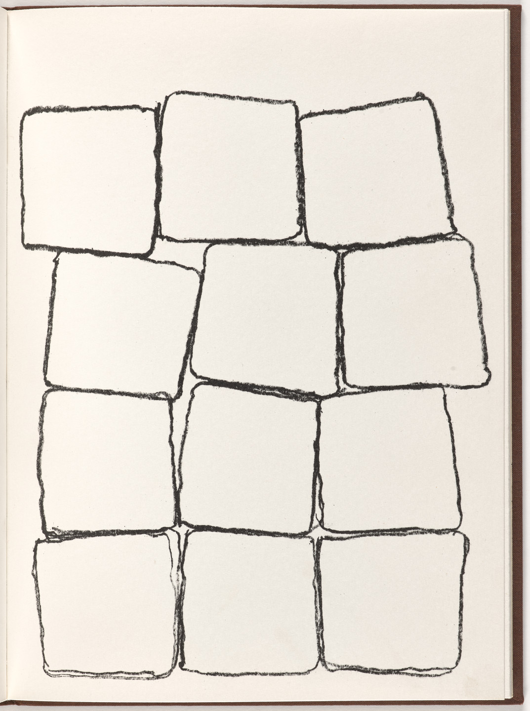 Carl Andre, Ana Mendieta. Plate (folio 17) from Pietre Foglie. 1984