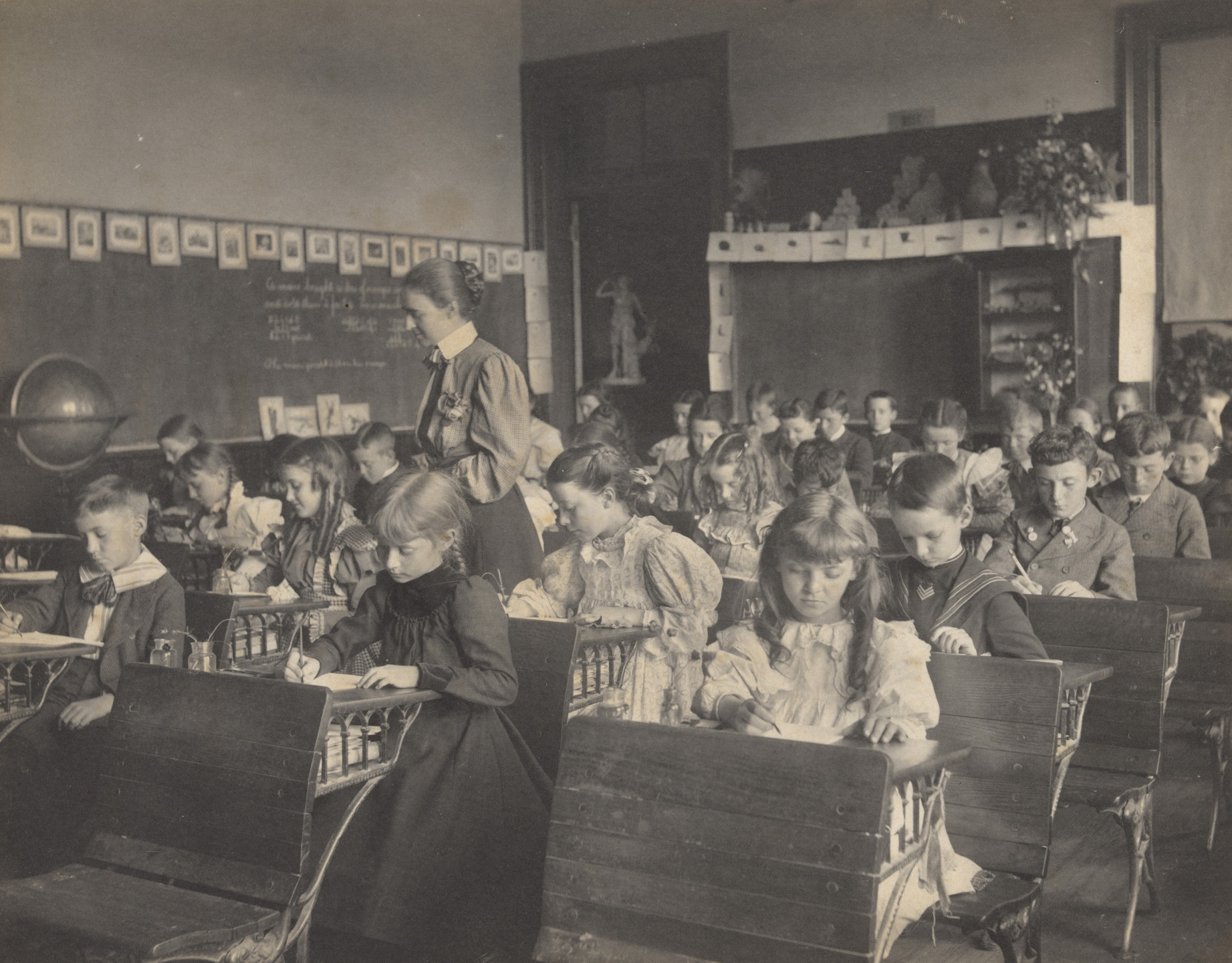 Frances Benjamin Johnston. Penmanship Class. 1899