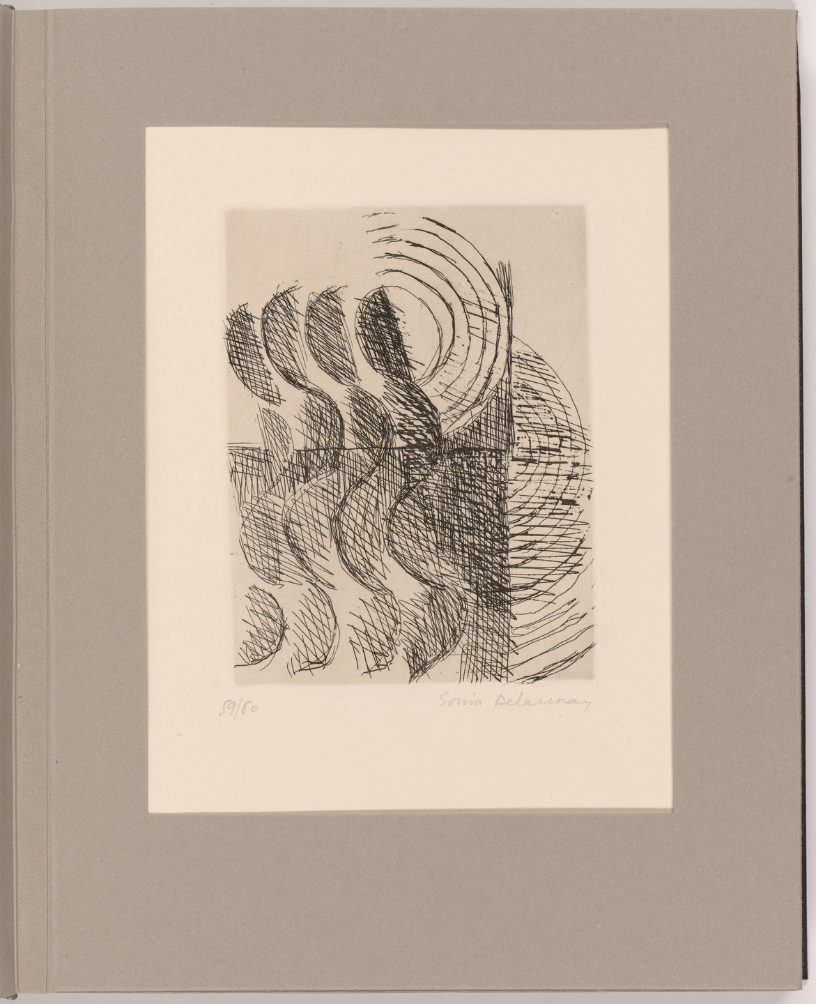 Sonia Delaunay-Terk. Plate 5 from Futurists, Abstractionists, Dadaists: the Forerunners of the Avant-Garde, vol. I. 1962