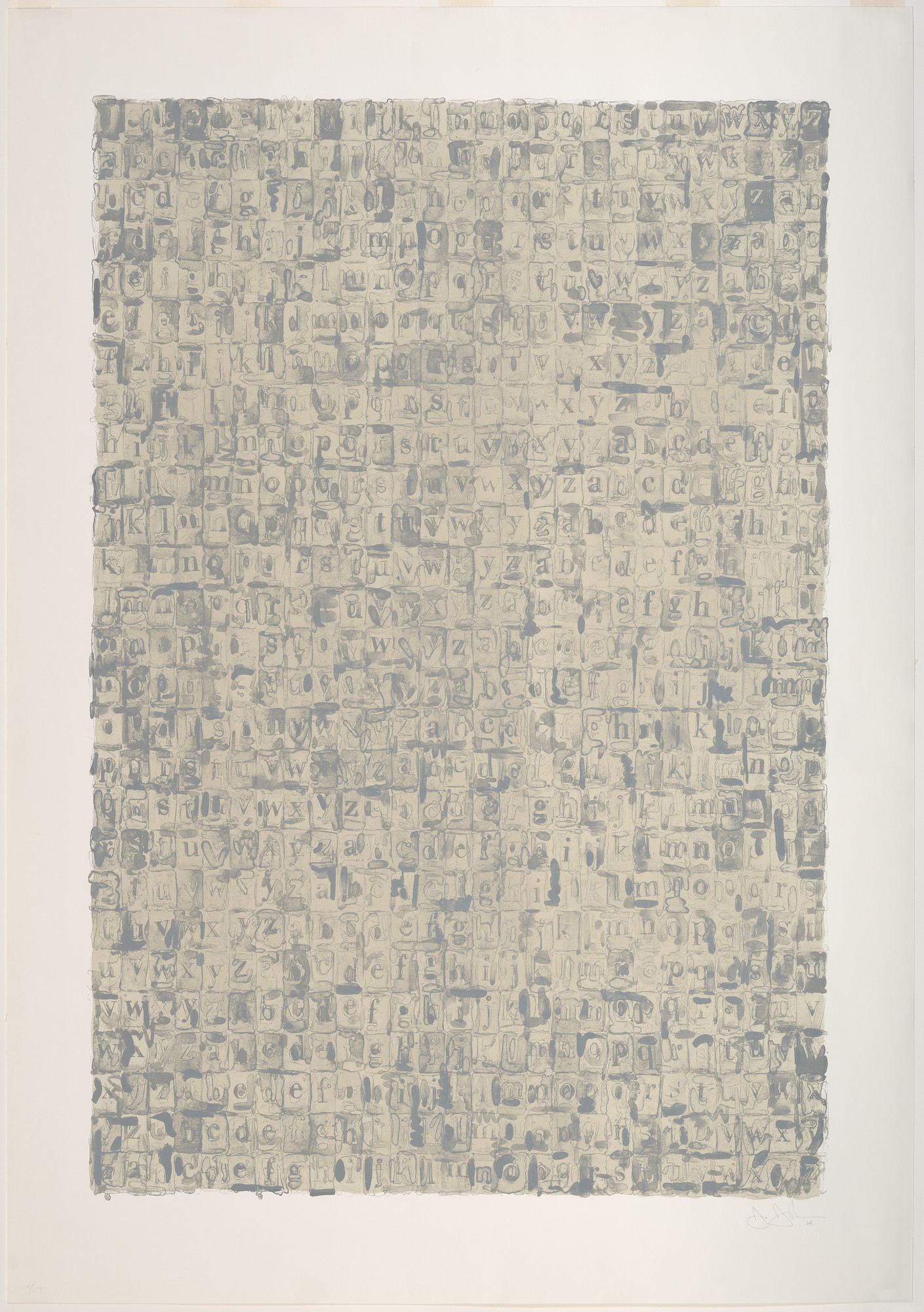 Jasper Johns. Gray Alphabets. 1968 | MoMA