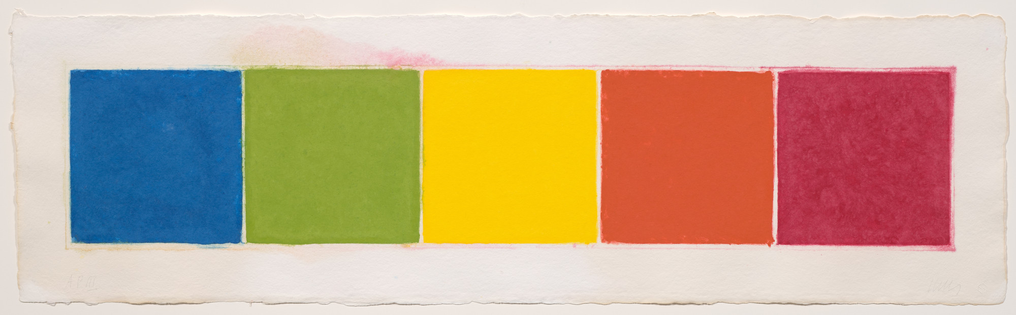 Ellsworth Kelly. Colored Paper Image XXII (Blue Green Yellow Orange Red). 1976–77