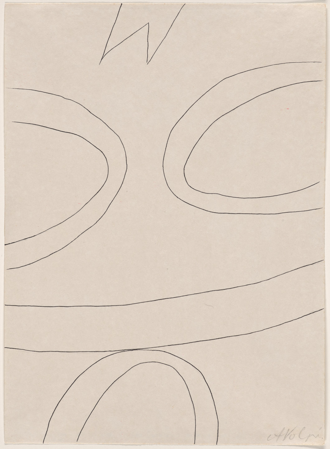 Alfredo Volpi. Study for a Baroque Cathedral. late 1950s