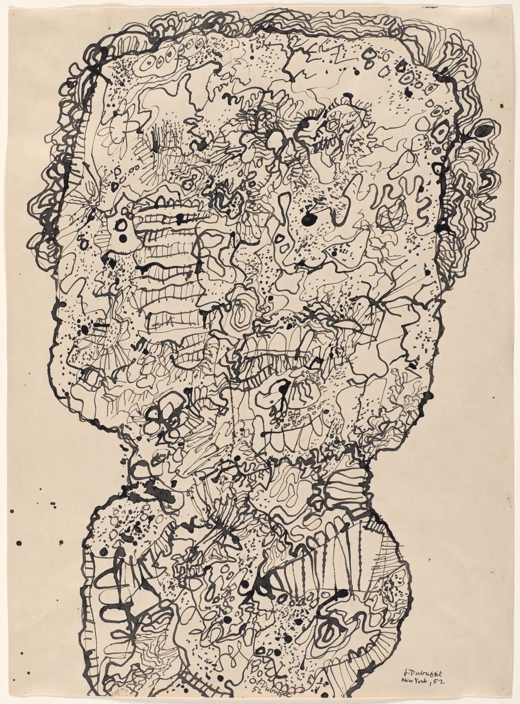 Jean Dubuffet. Evolving Portrait (Portrait aux développements). 1952