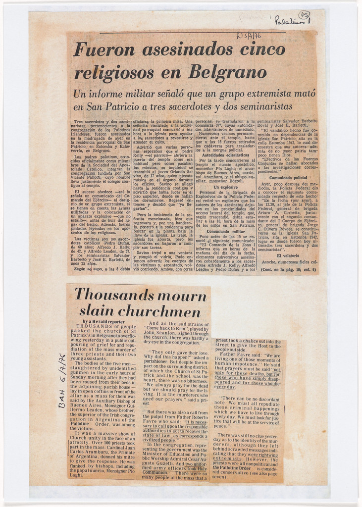 Untitled from Nosotros no sabíamos (We Didn't Know), León Ferrari, 1976–92, printed 2007