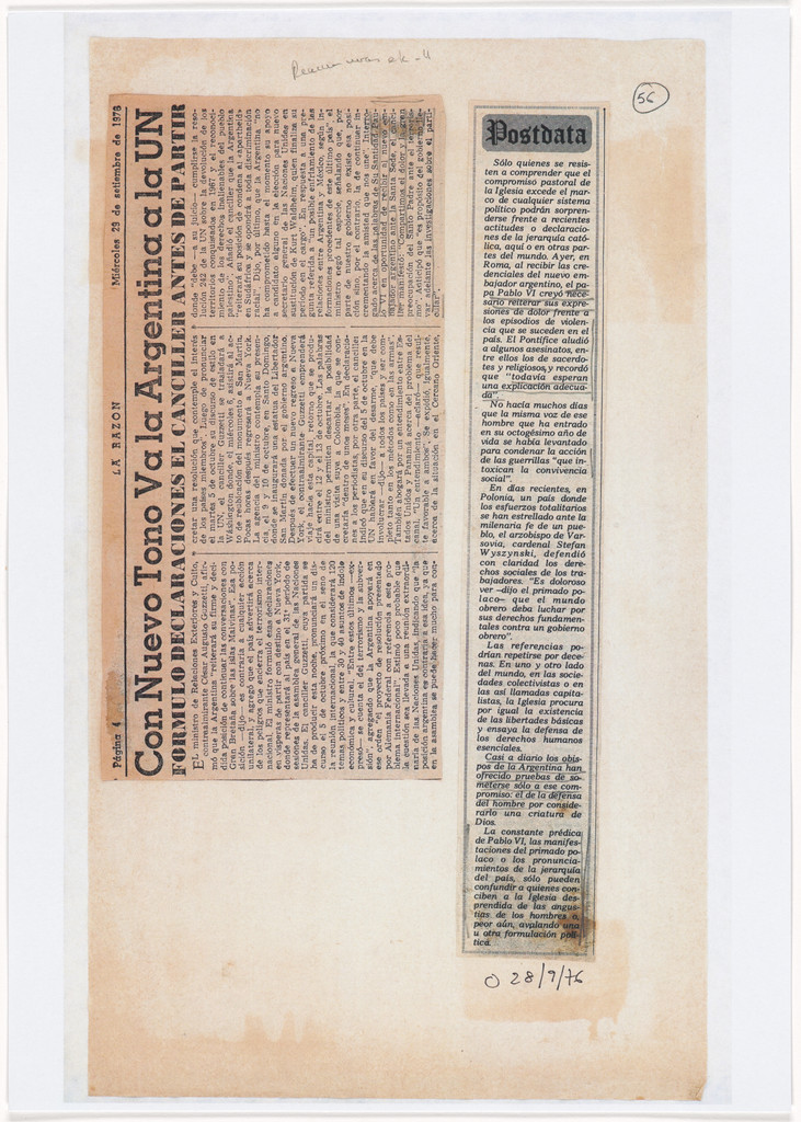 Untitled from Nosotros no sabíamos (We Didn't Know), León Ferrari, 1976–92, printed 2007