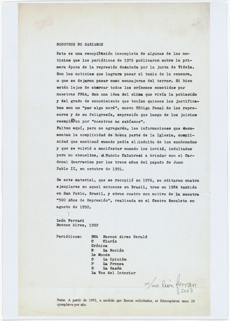 Untitled from Nosotros no sabíamos (We Didn't Know)