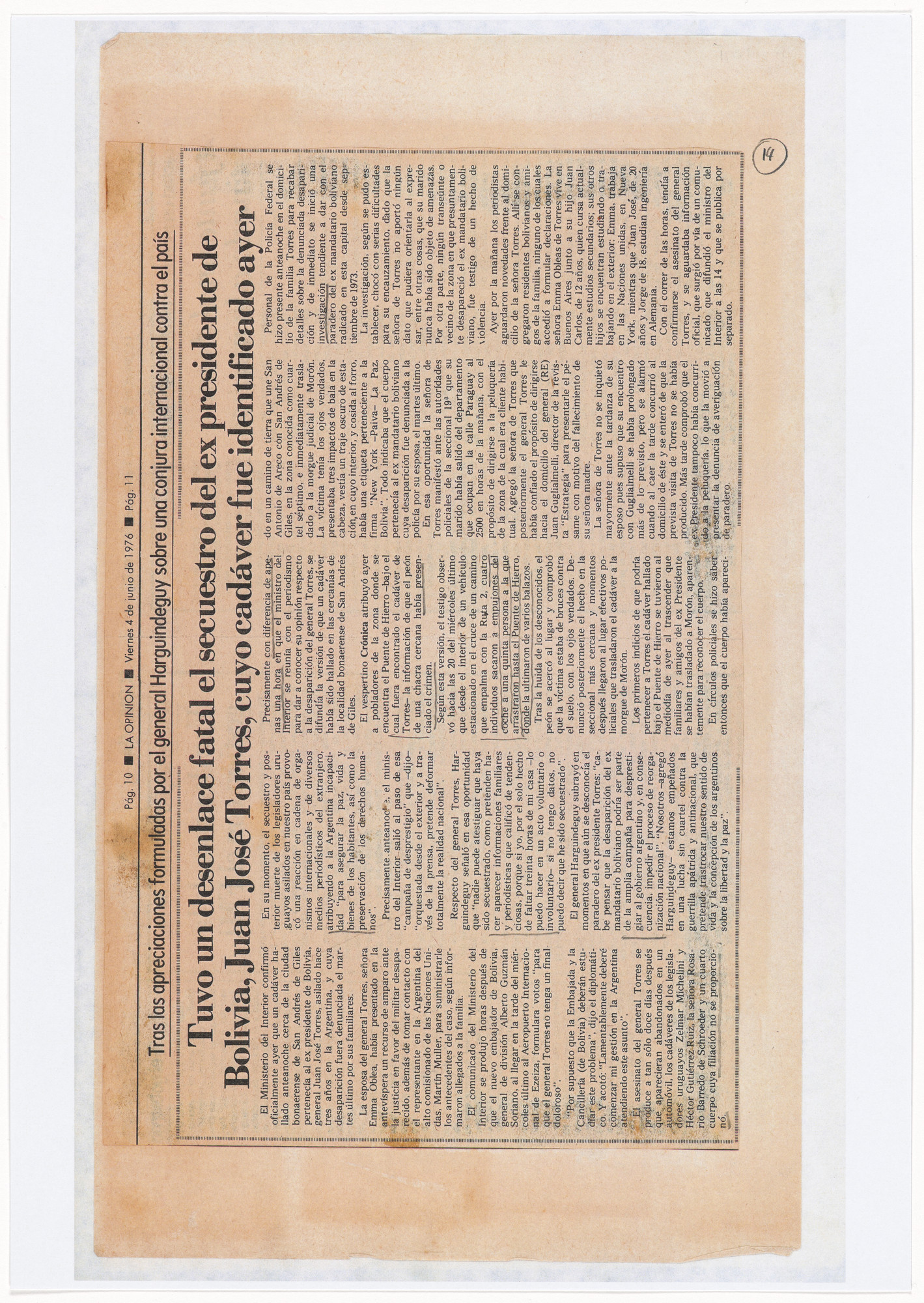 León Ferrari. Untitled from Nosotros no sabíamos (We Didn't Know)