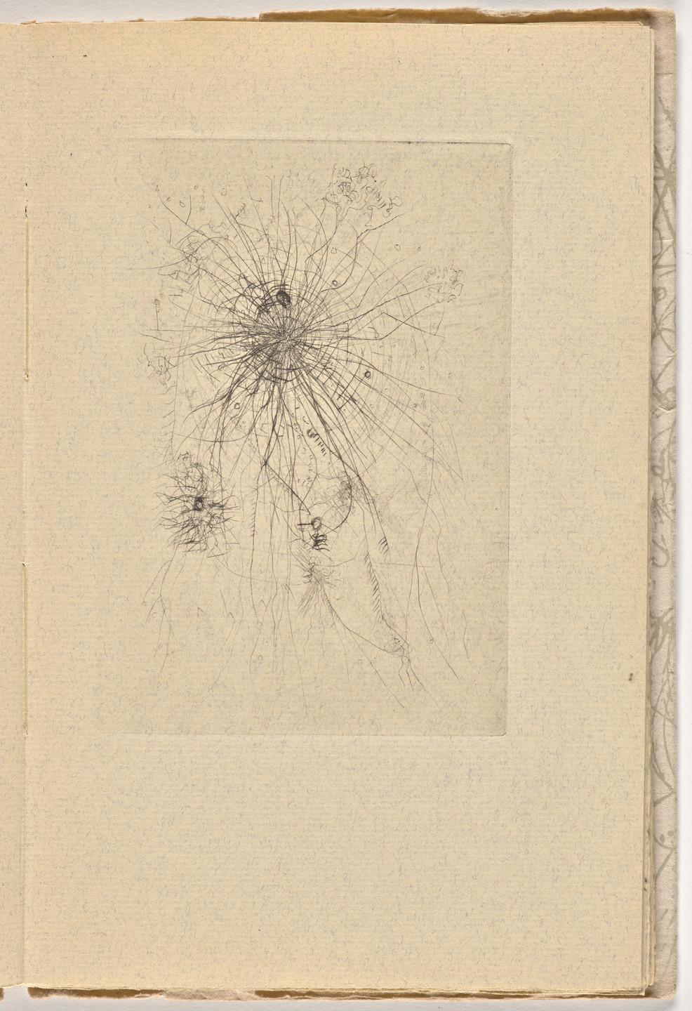 Wols (A. O. Wolfgang Schulze). Plate (page 7) from Le Berger d'Écosse, Les Passagers, La Pierre philosophale (The Scottish Sheperd, The Passangers, The Philosopher's Stone). 1948, published 1949