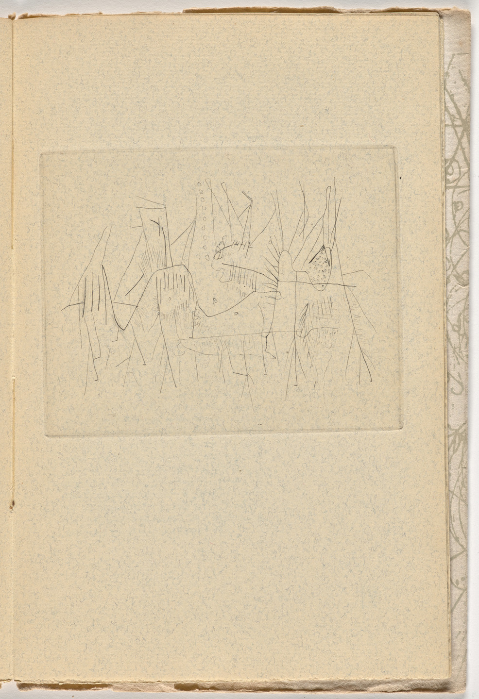 Wols (A. O. Wolfgang Schulze). Plate (page 27) from Le Berger d'Écosse, Les Passagers, La Pierre philosophale (The Scottish Sheperd, The Passangers, The Philosopher's Stone). 1948, published 1949