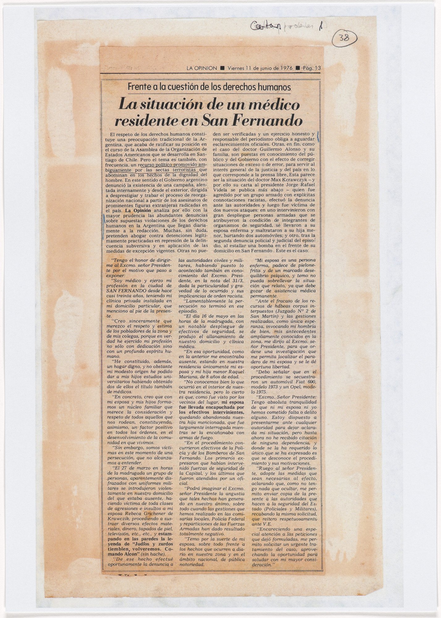 León Ferrari. Untitled from Nosotros no sabíamos (We Didn't Know)
