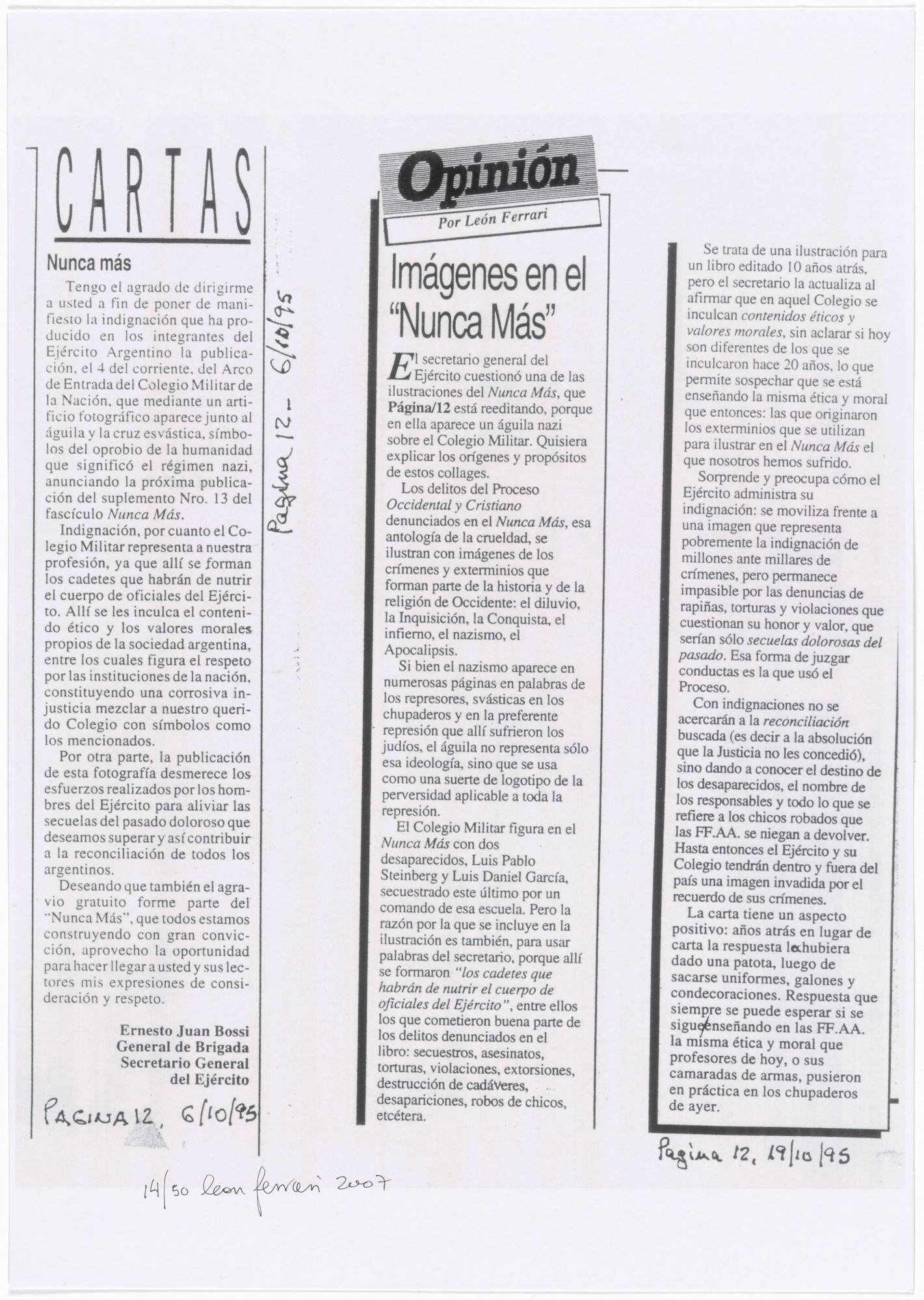 León Ferrari. Untitled from Nunca más (Never Again)