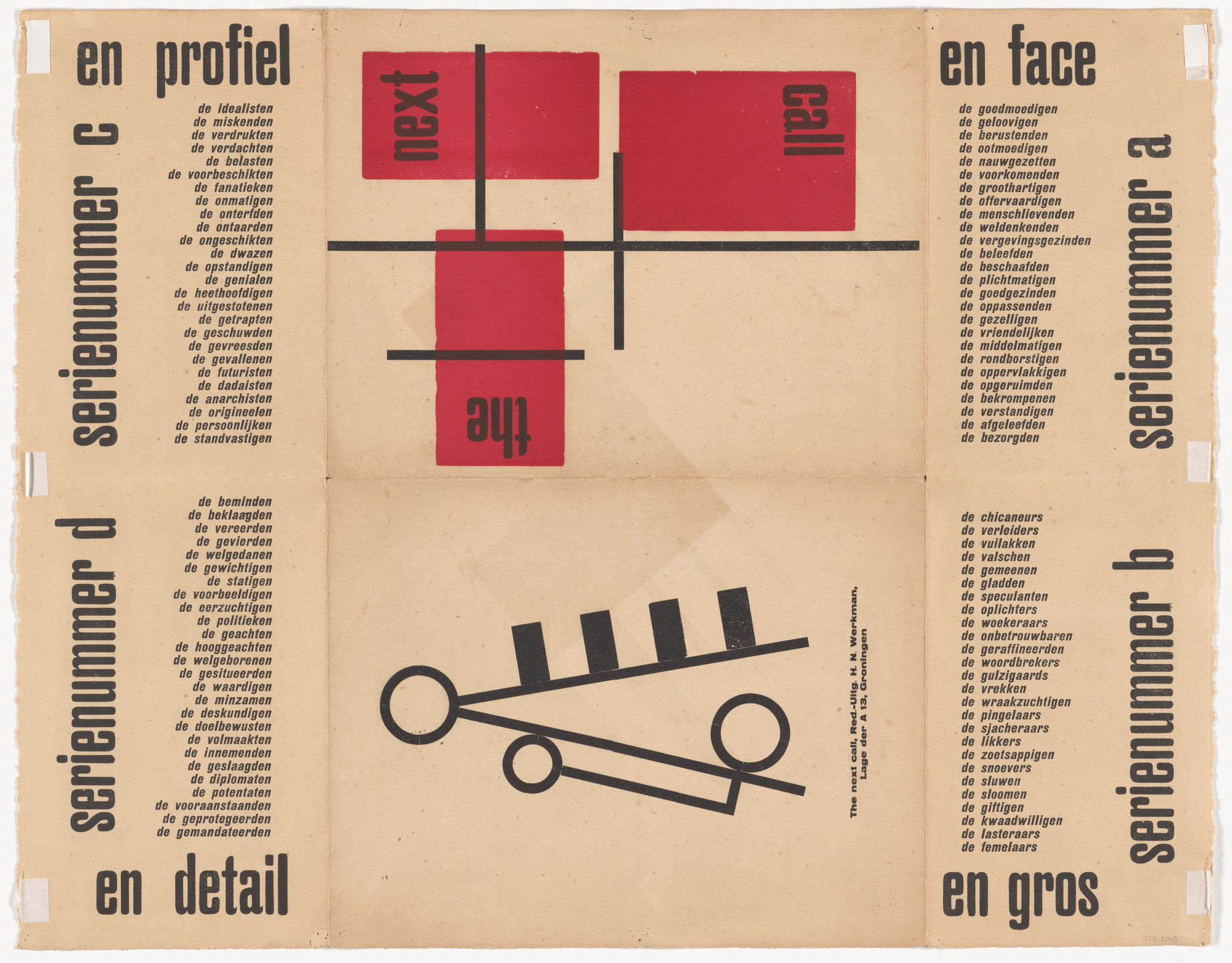 Hendrik Nicolaas Werkman. The Next Call, No.7. 1925