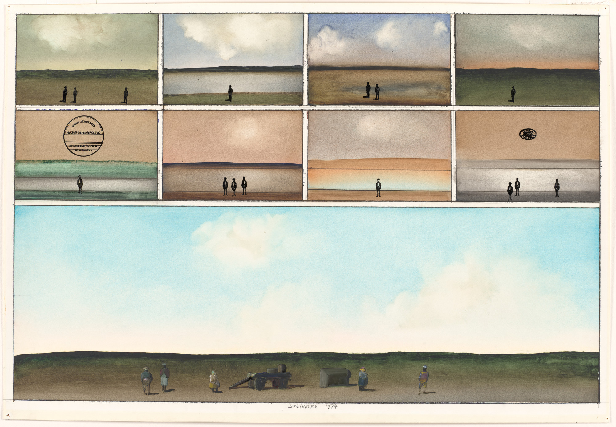 Saul Steinberg. 9 Landscapes