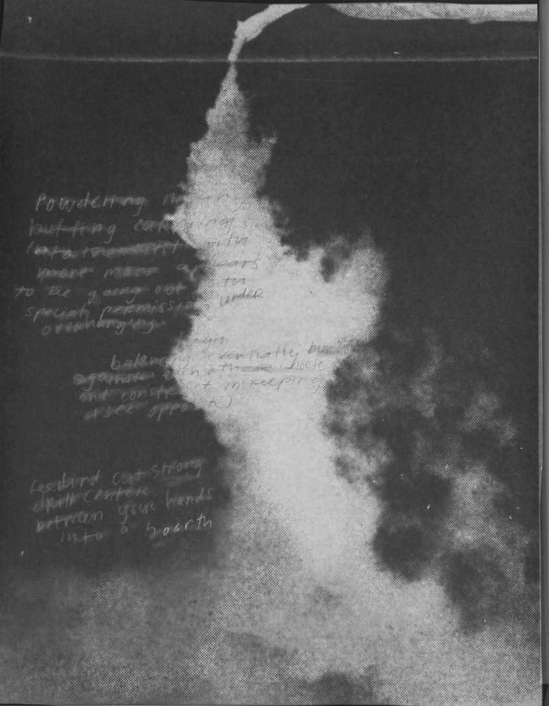 Between your hands into a hearth