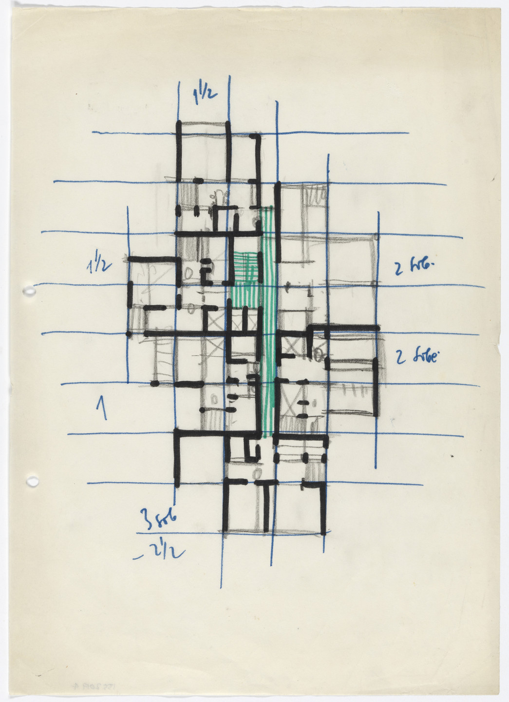 Aleksandar Stjepanović, Božidar Janković, Branislav Karadžić. Block 23, New Belgrade, Serbia (Plan iterations). 1968