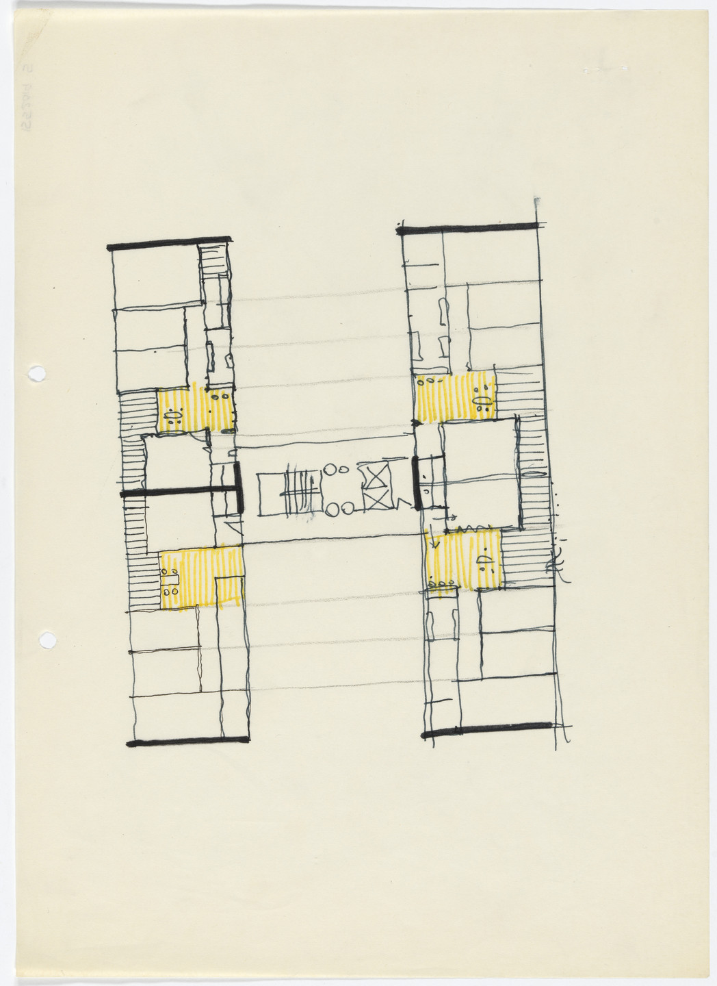 Aleksandar Stjepanović, Božidar Janković, Branislav Karadžić. Block 23, New Belgrade, Serbia (Plan iterations). 1968