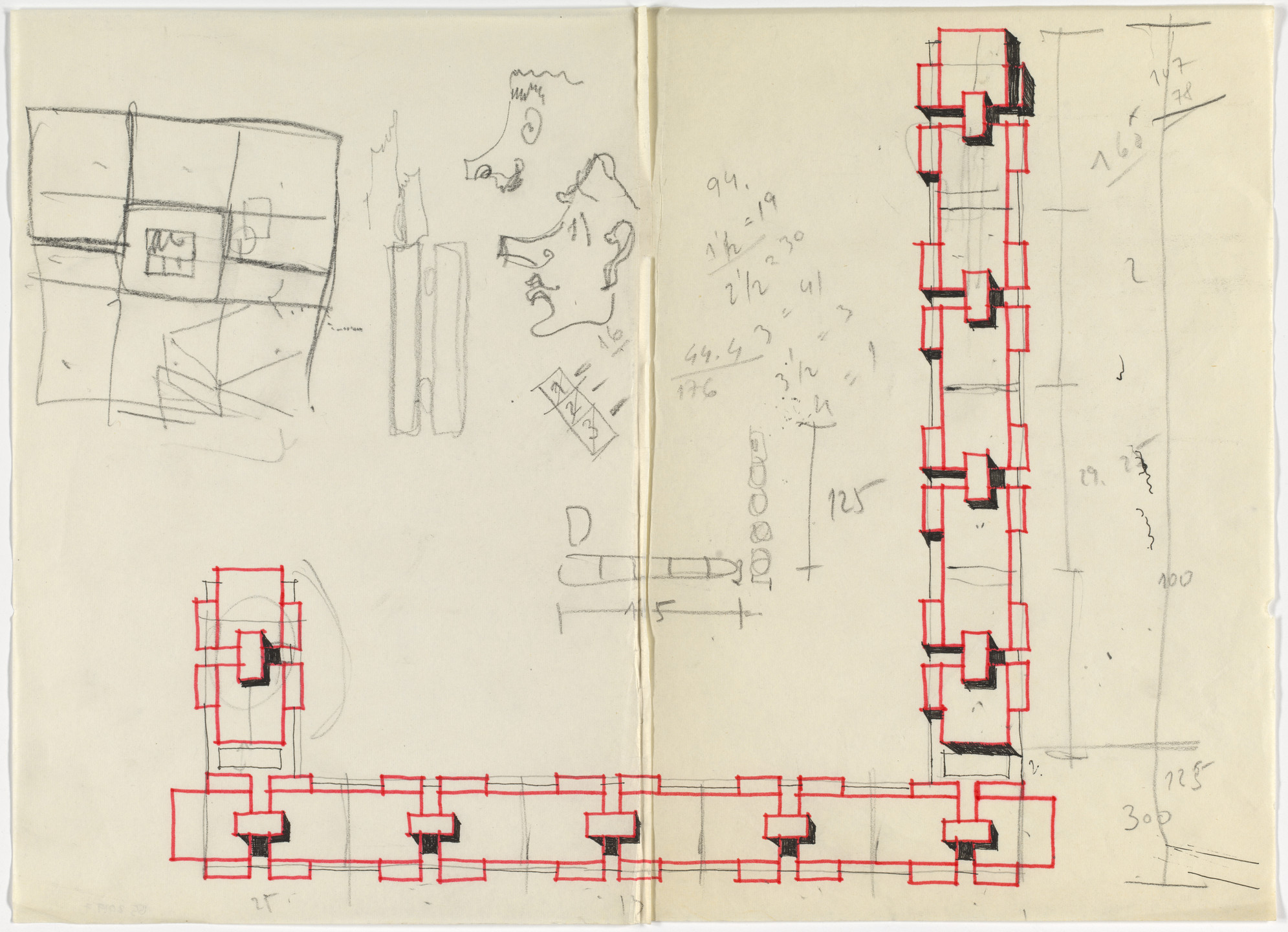 Aleksandar Stjepanović, Božidar Janković, Branislav Karadžić. Block 23, New Belgrade, Serbia (Plan sketch). 1968