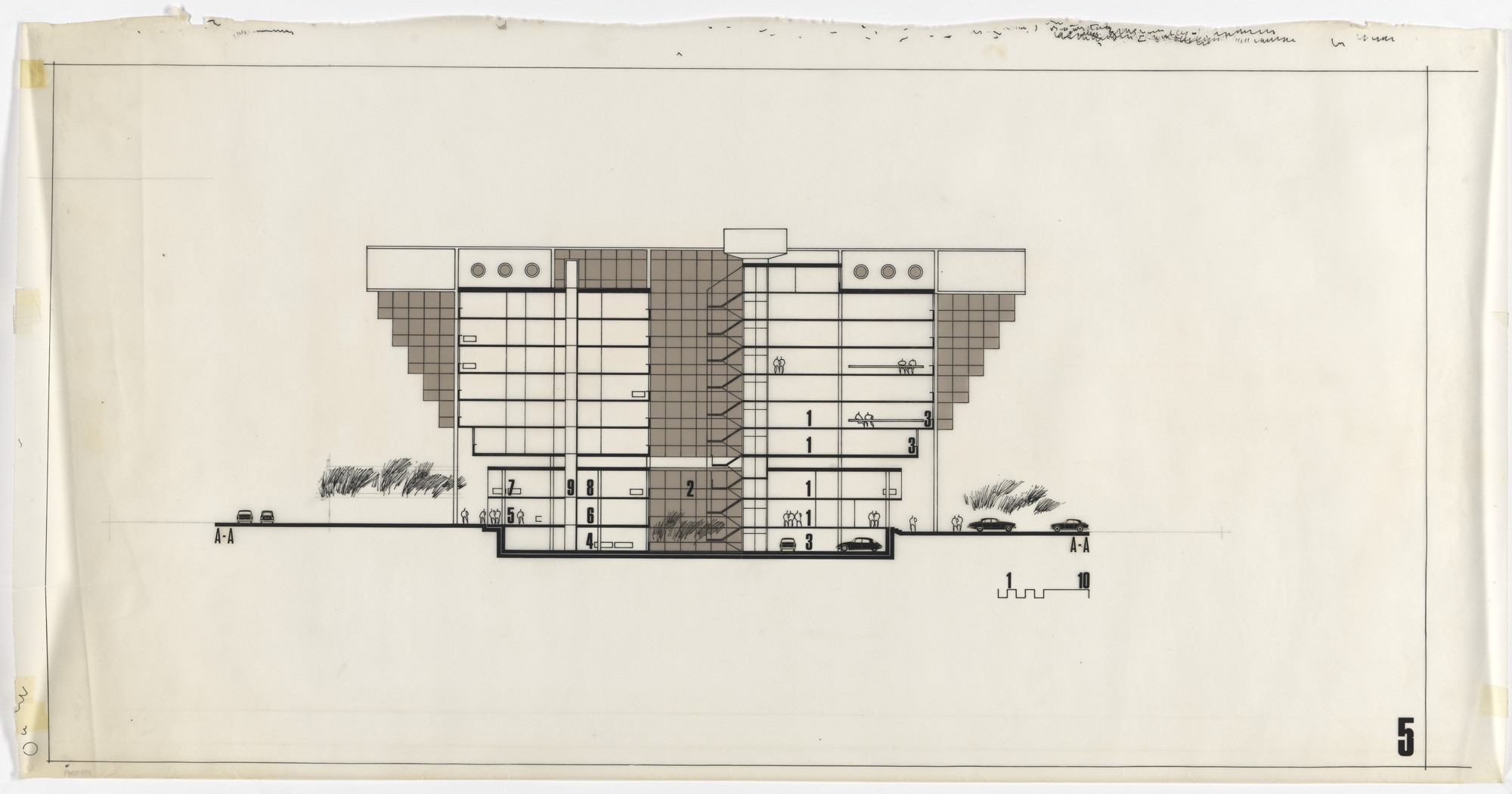 Ivan Štraus. Elektroprivreda B&amp;H, Business and Engineering Headquarters, Sarajevo, Bosnia and Herzegovina (Section). 1978–1982; destroyed 1992–1995; rebuilt 1999