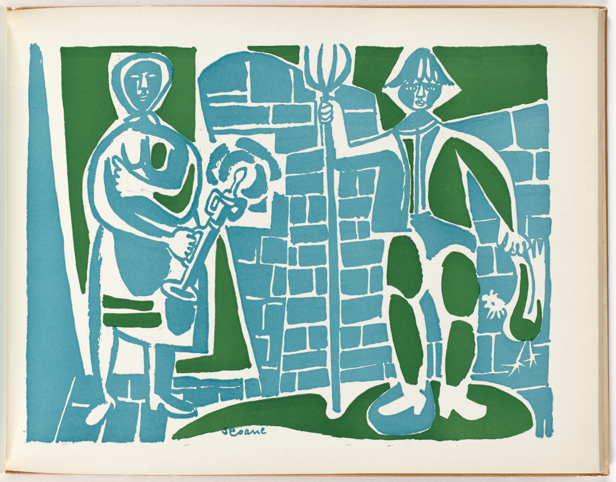 Luis Seoane. Plate (folio 13) from Libro de Tapas (Book of Covers)