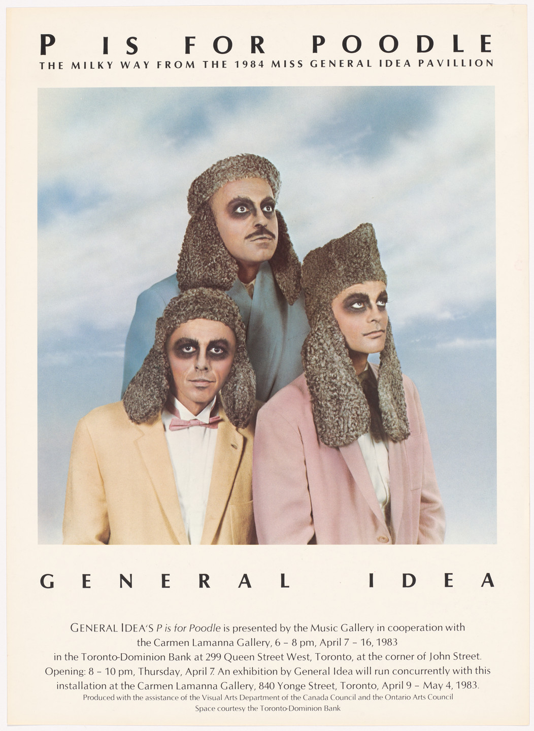 General Idea. P Is for Poodle: The Milky Way from the 1984 Miss General Idea Pavillion. 1983