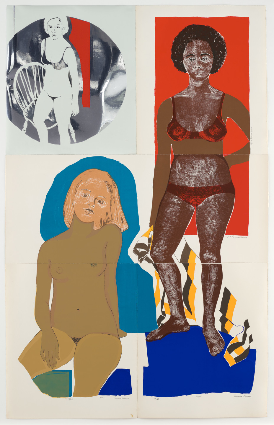 Emma Amos. 3 Ladies. 1970