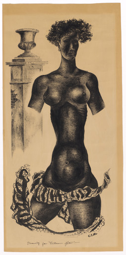 Eldzier Cortor. Drawing for Southern Gate. 1942–43