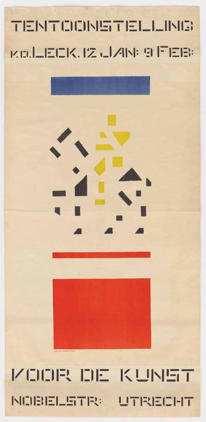 Bart van der Leck. Poster for van der Leck Exhibition (Tentoonstelling v.d. Leck), Voor de Kunst, Utrecht. 1919