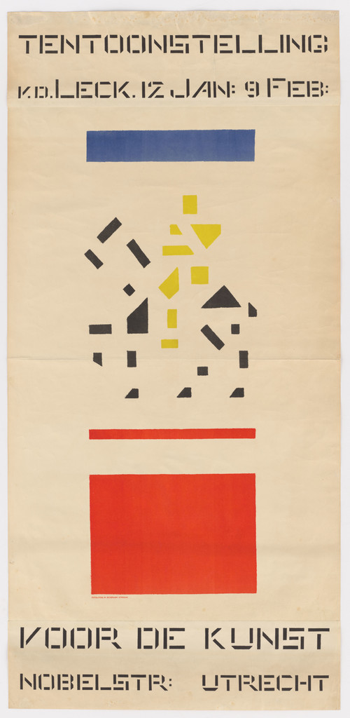 Poster for van der Leck Exhibition (Tentoonstelling v.d. Leck), Voor de Kunst, Utrecht