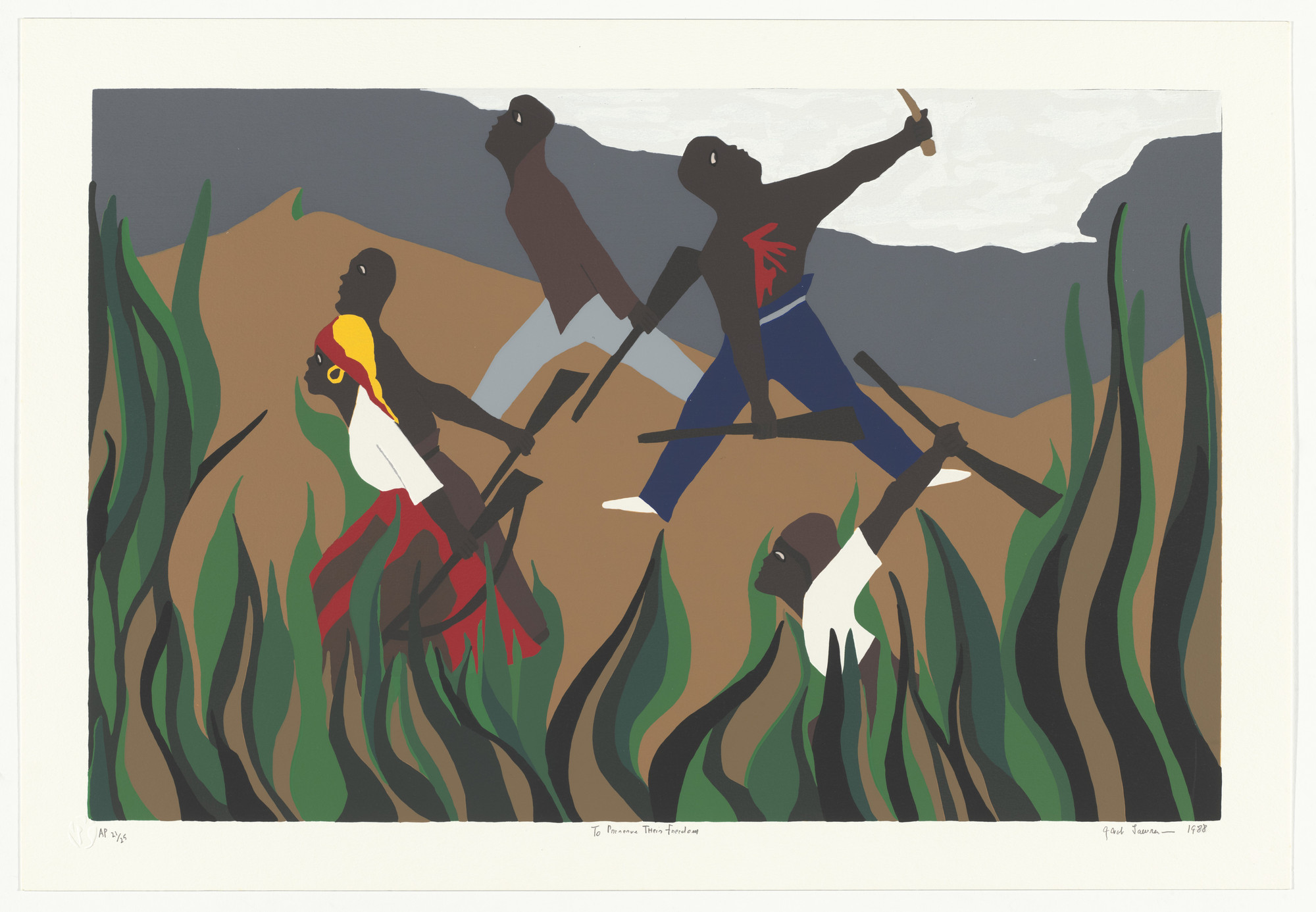 Jacob Lawrence. To Preserve Their Freedom from the series The Life of Toussaint L'Ouverture