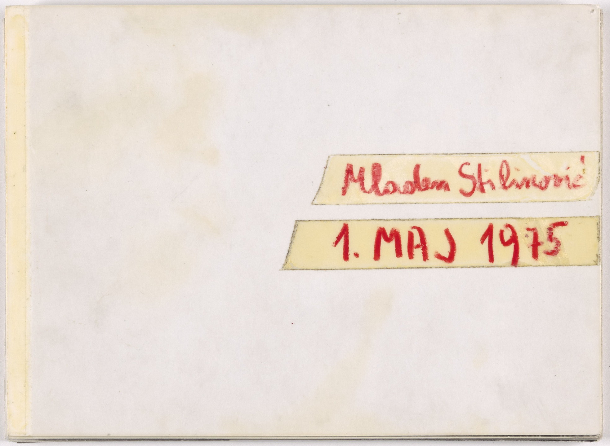 Mladen Stilinović. 1. Maj 1975. 1975