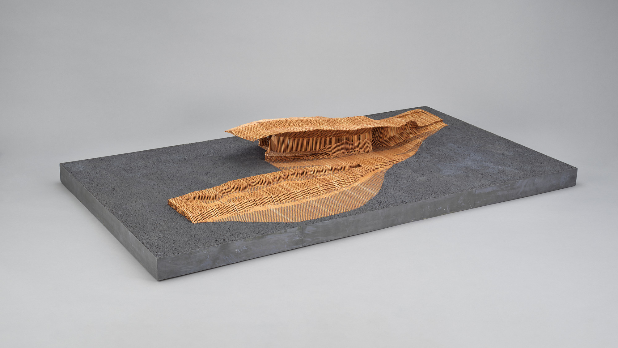 SHoP Architects PC, William Sharples, Coren Sharples, Christopher R. Sharples, Kimberly J. Holden, Gregg A. Pasquarelli. Dunescape, Long Island City, New York (Scale model 1/4&#34; = 1&#39;0&#34;). 2000
